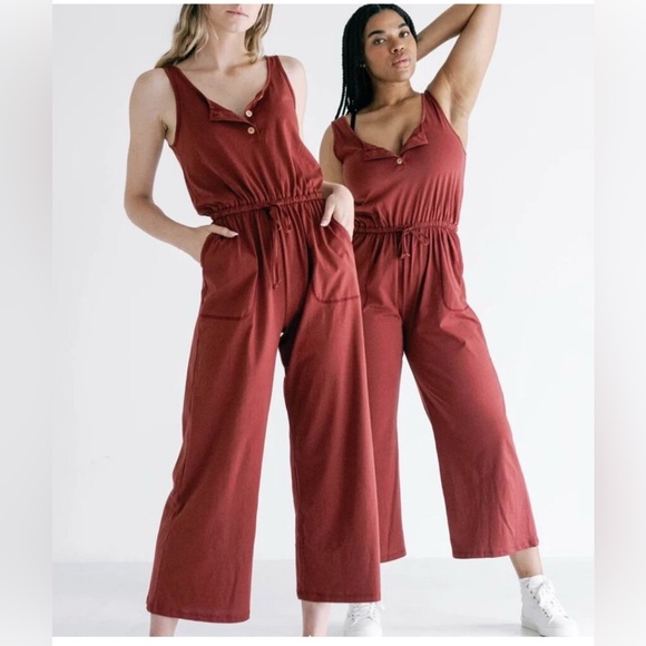 imbodhi Pants - Imbodhi Ella Wide Leg Yoga Comfort Jumpsuit Size XL